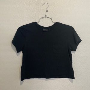 Richer Poorer black cropped tee
